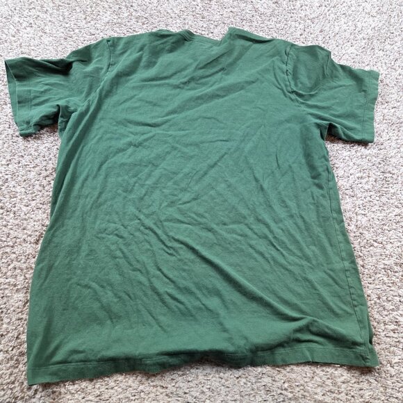 Nike Sportswear T-Shirt Mens XL Green Burgundy Red Swoosh Short Slv Holiday Read - Picture 7 of 7